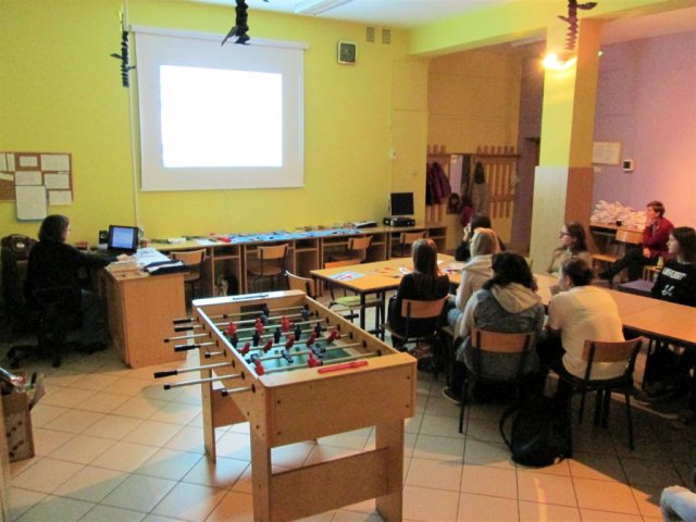 Lekcja biblioteczna w Publicznym Gimnazjum im. Jana Kochanowskiego w Białobrzegach