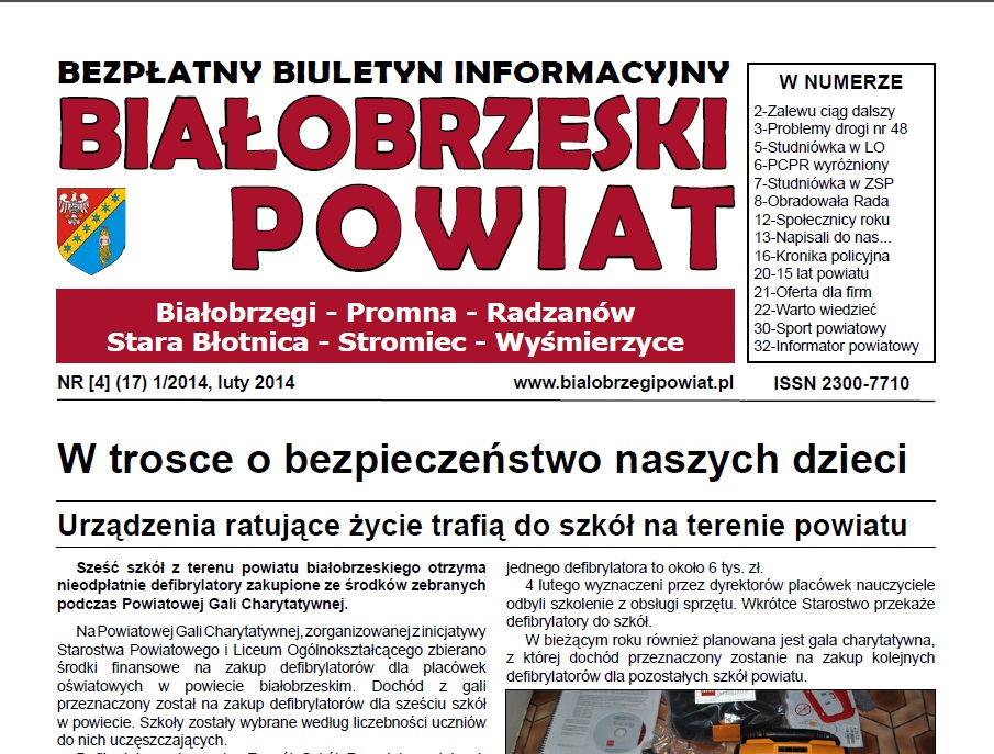  Bezpatny Informator Powiatu Biaobrzeskiego -wydanie luty 2014