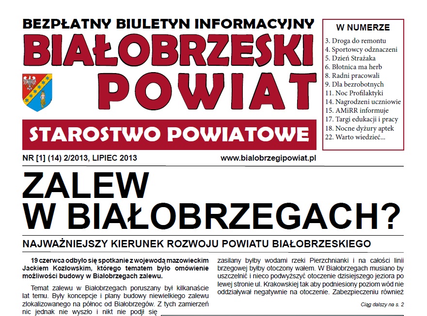  Bezpatny Informator Powiatu Biaobrzeskiego -wydanie marzec 2013