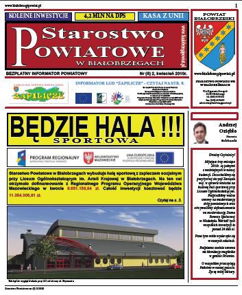  Bezpatny Informator Powiatu Biaobrzeskiego -wydanie kwiecie 2010
